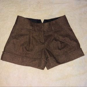 BCBG Tweed Pleated Shorts